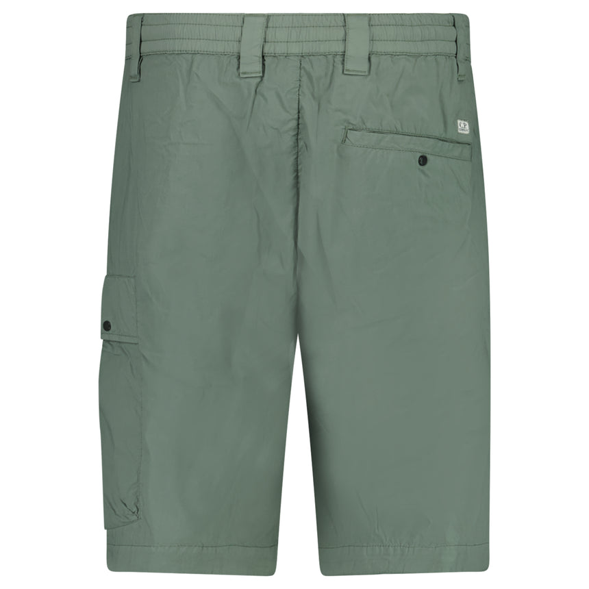 CP Company 50 Fili Stretch Loose Lens Cargo Shorts in Laurel Wreath Green