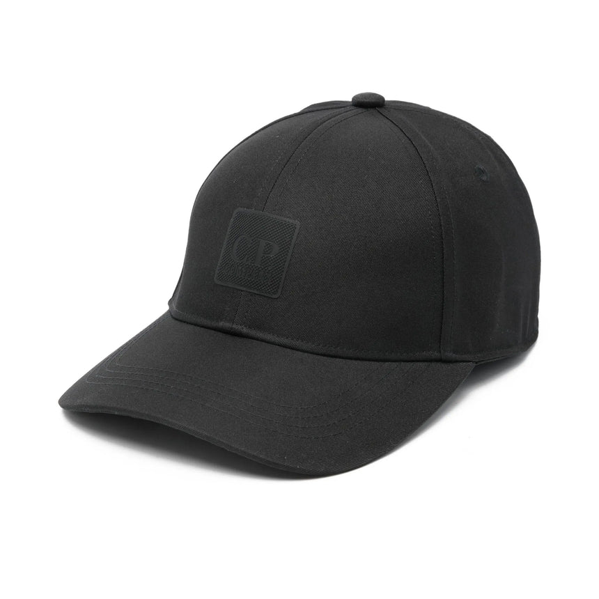 CP Company Metropolis Series Polyester Twill Logo Cap Black