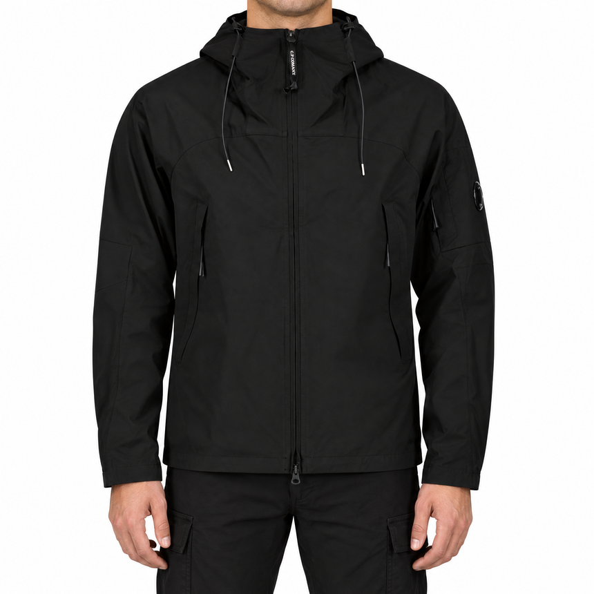 CP Company Pro-Tek Hooded Lens Jacket in Black