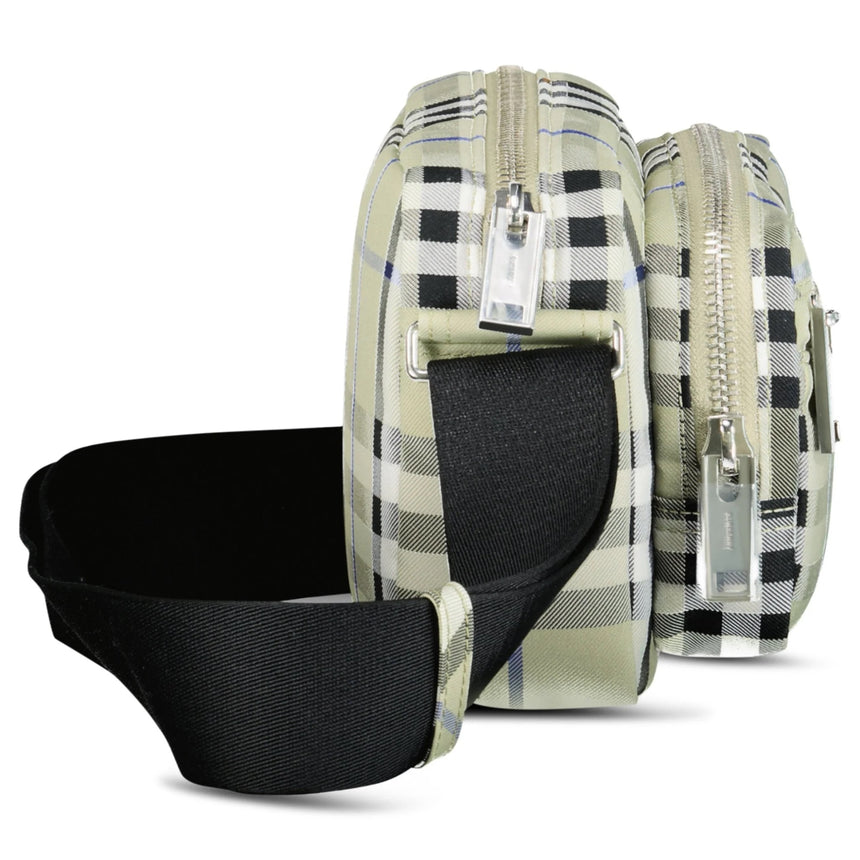 Burberry Warner Check Crossbody Bag in Lichen