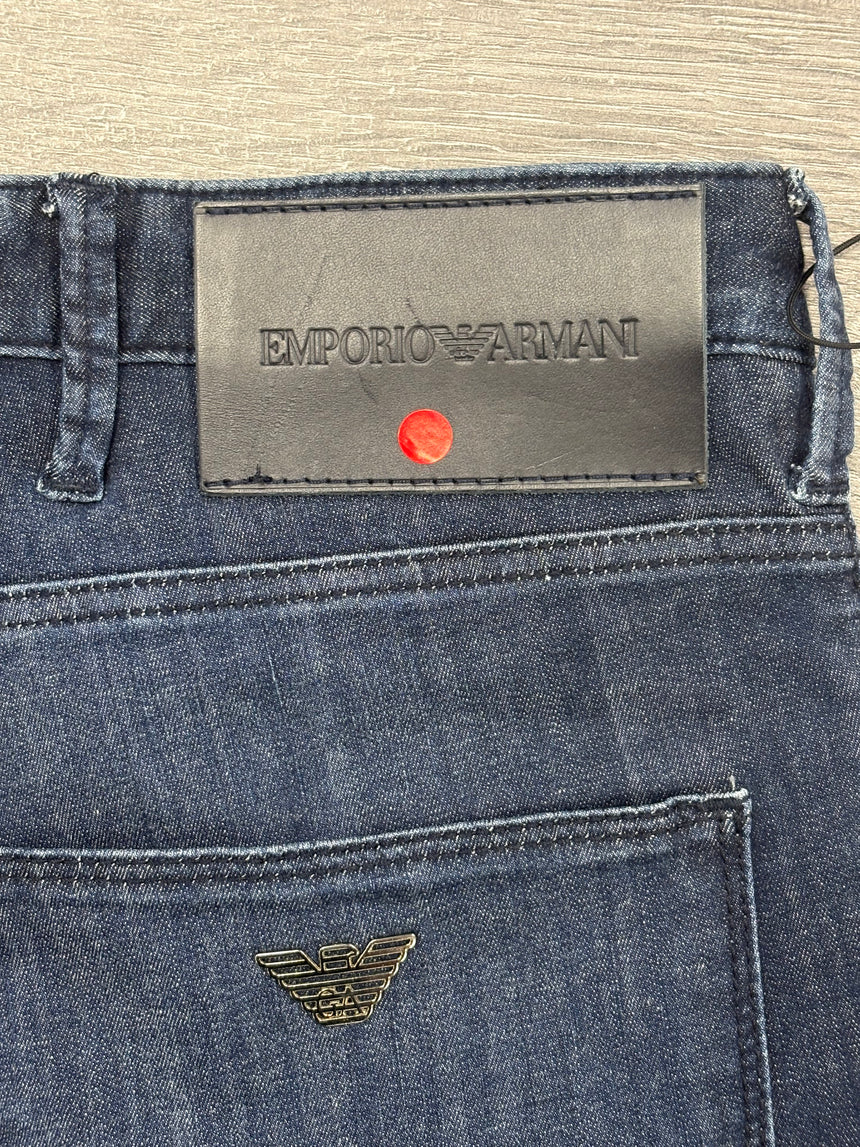Emporio Armani J16 Slim-Cut Stonewashed Jeans in Blue (Defect)