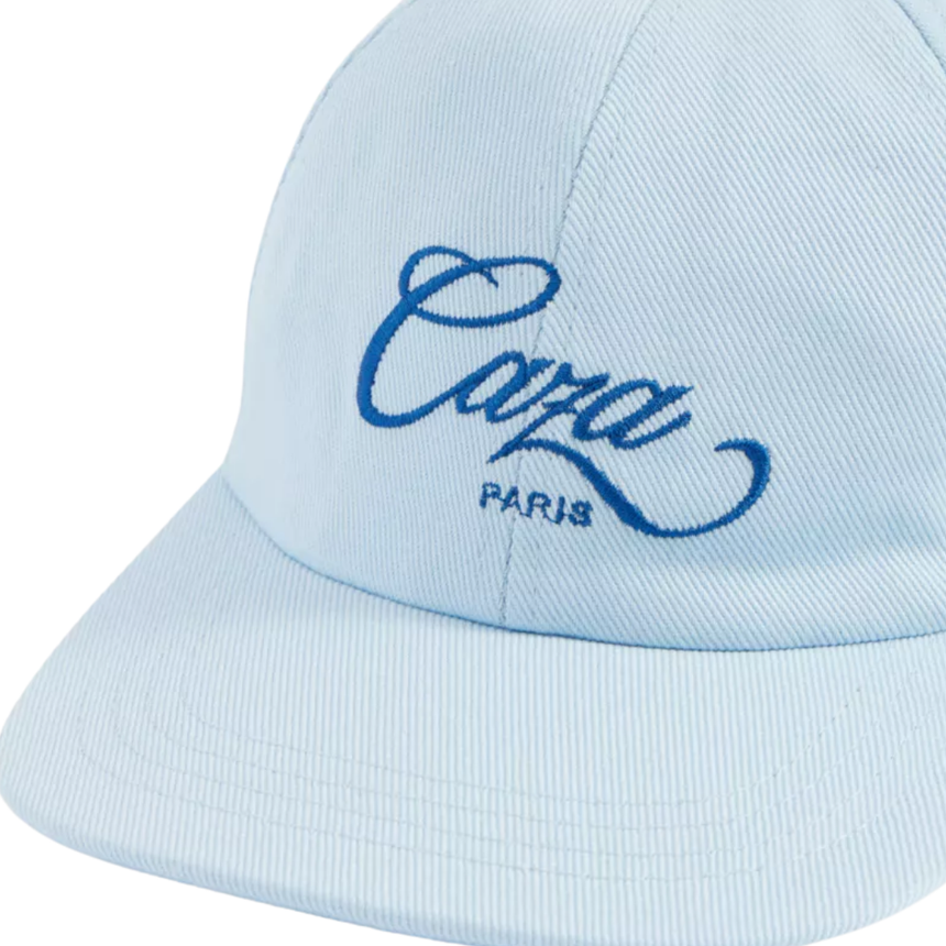 Casablanca Caza Text-Embroidered Cotton Baseball Cap in Light Blue
