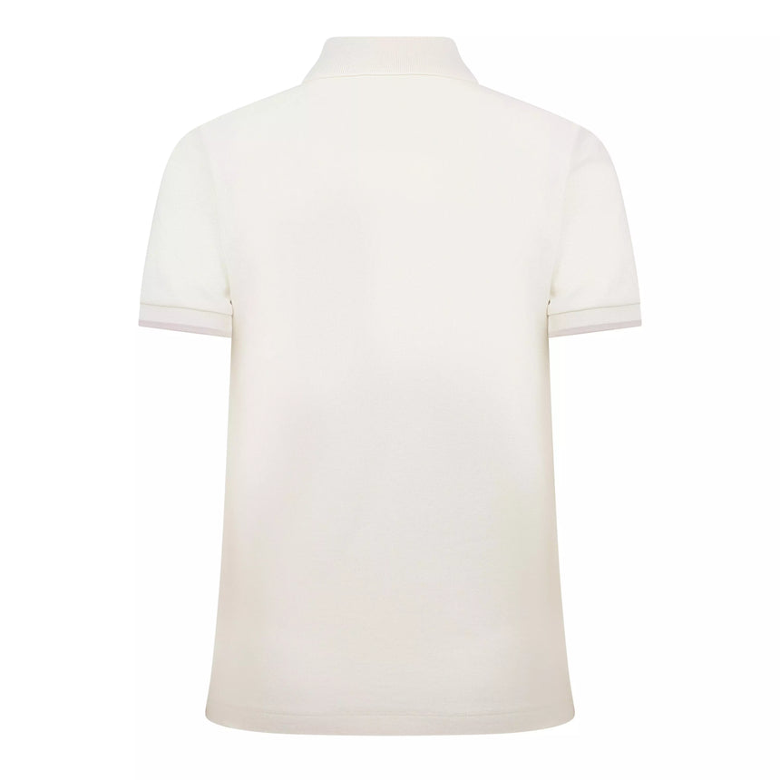 Moncler Logo Badge Polo Shirt in White
