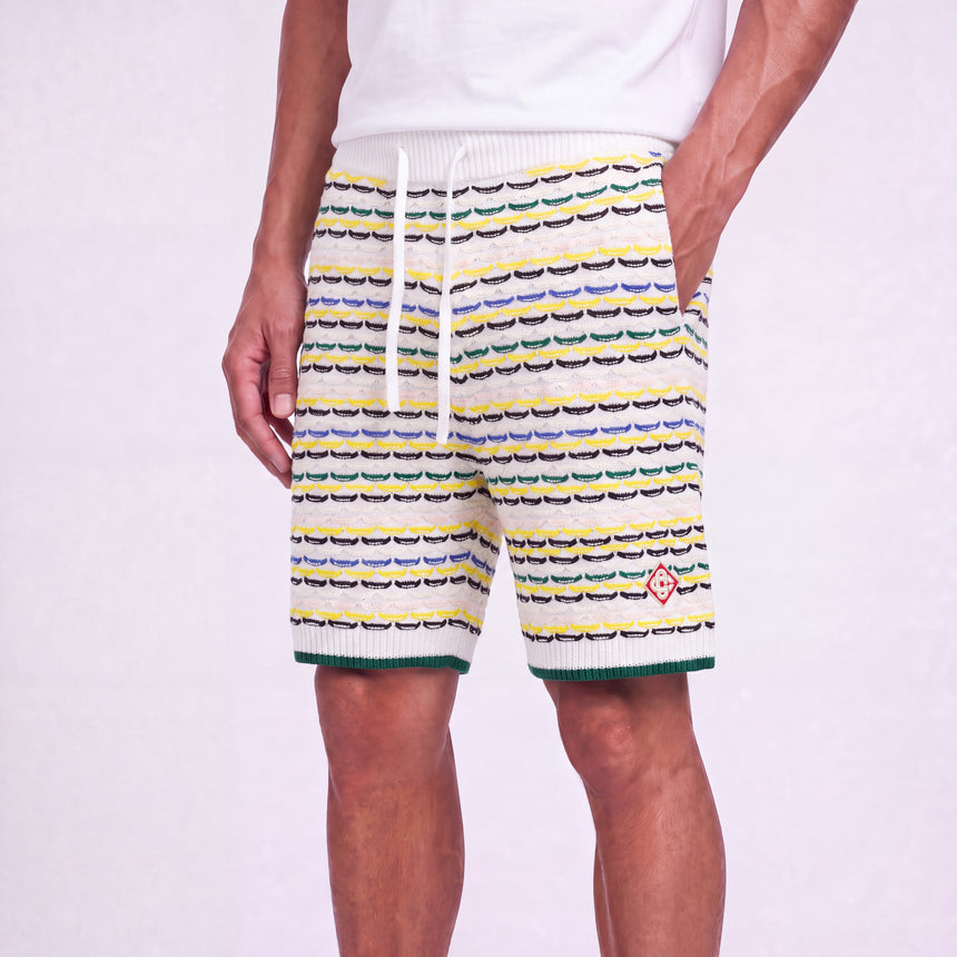 Casablanca Woven Tracksuit Shorts in Multi Colour