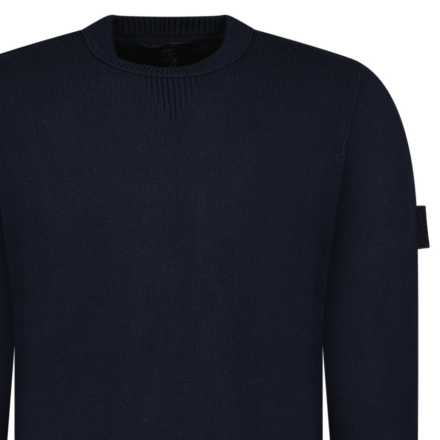 Stone Island Thick Ghost Badge Jumper Navy