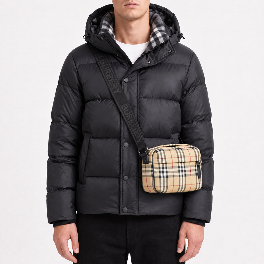 Burberry Paddy Check Crossbody Bag in Archive Beige