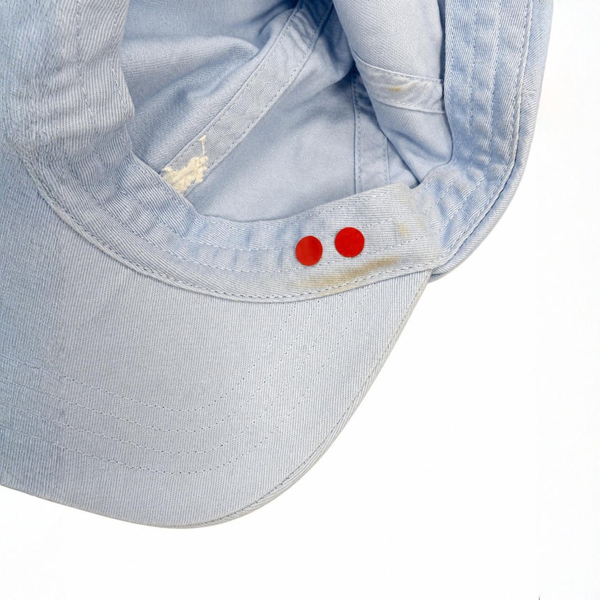 Polo Ralph Lauren Cotton Chino Baseball Cap in Light Blue with White Logo (Defect)