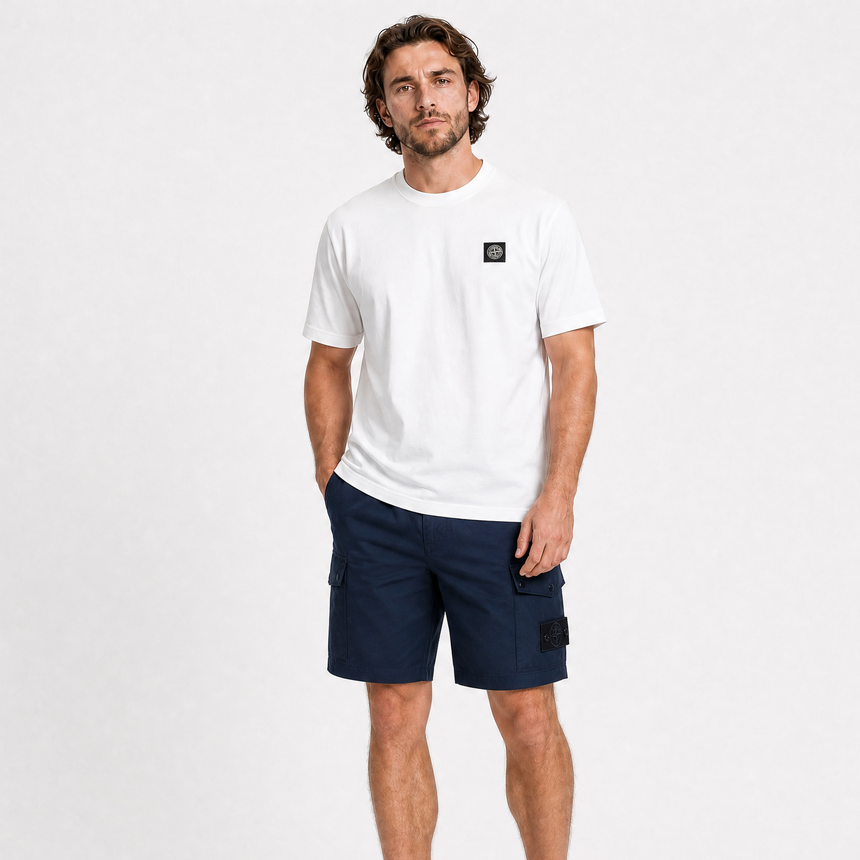 Stone Island Ghost Shorts & White T Set