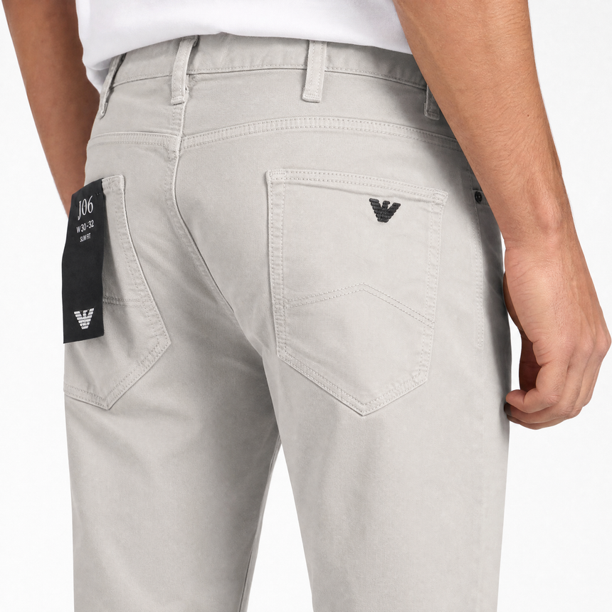 Emporio Armani J06 Slim Fit Jeans in Light Grey