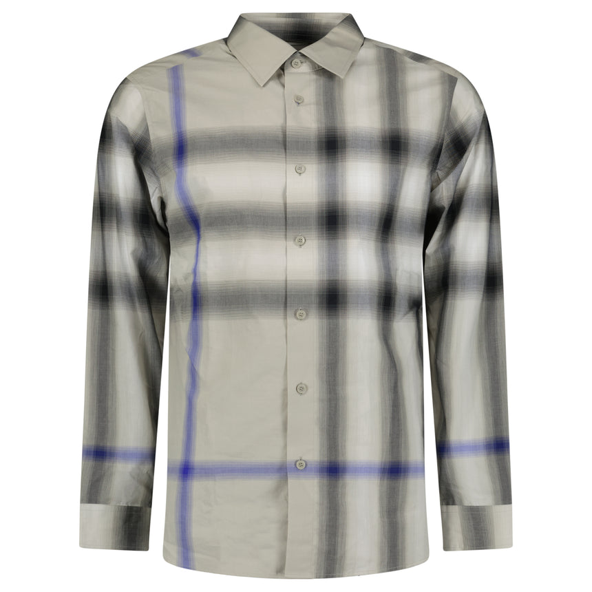 Burberry Claverdon Maxi Check Cotton Shirt in Lichen