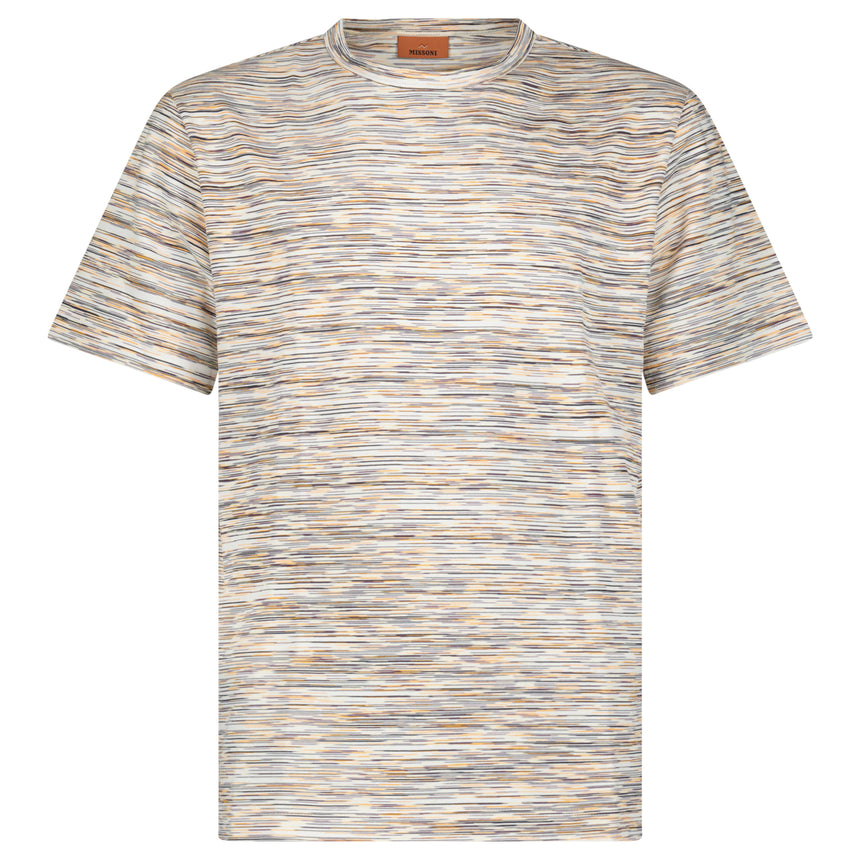 Missoni Striped Short-Sleeved T-Shirt in Orange Space Dyed