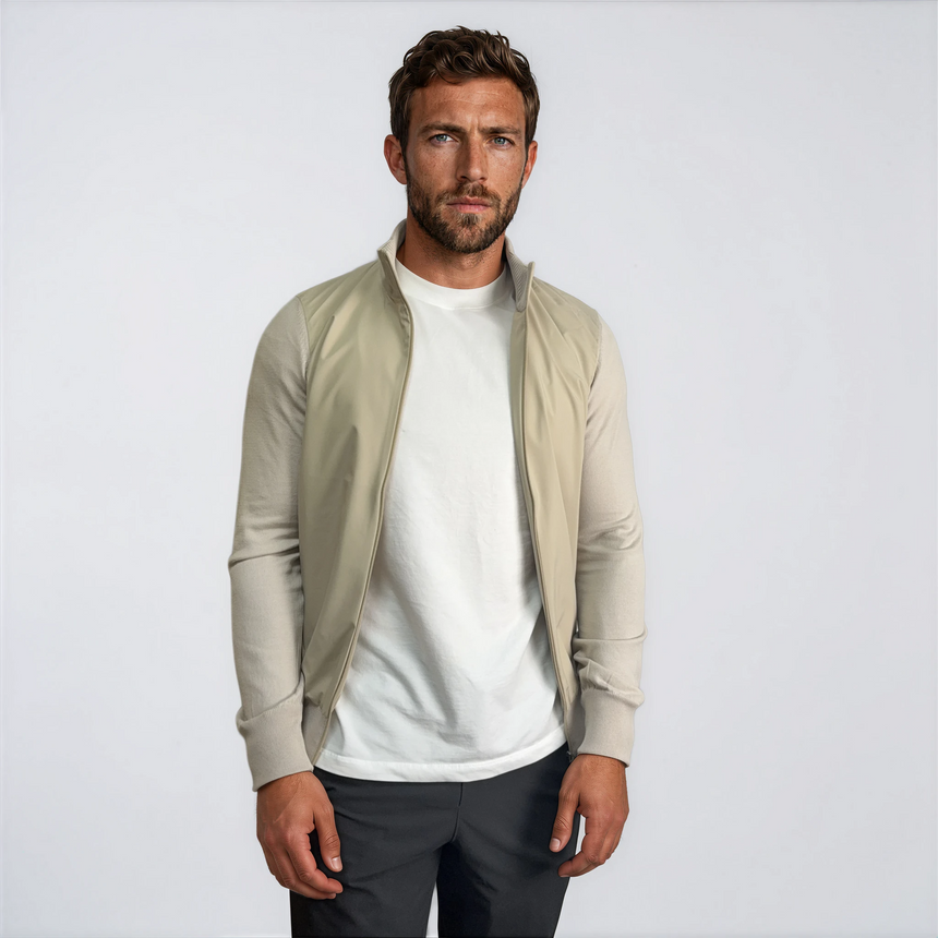 Gran Sasso Zip-Up Jacket in Beige