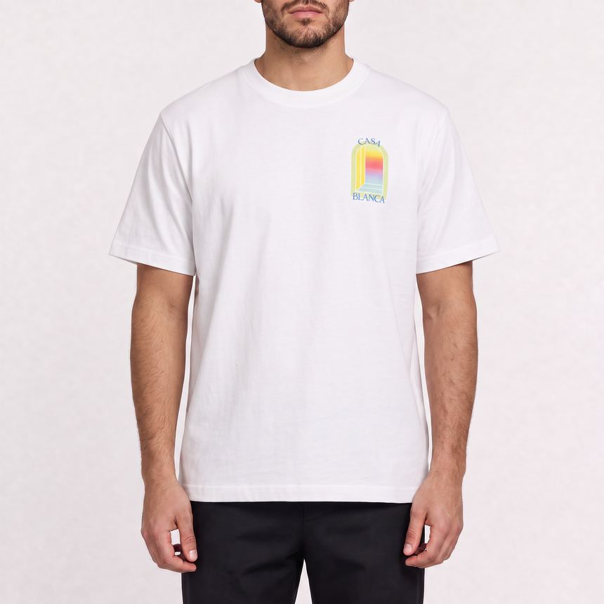 Casablanca L'Arche Screen-Print T-Shirt in White