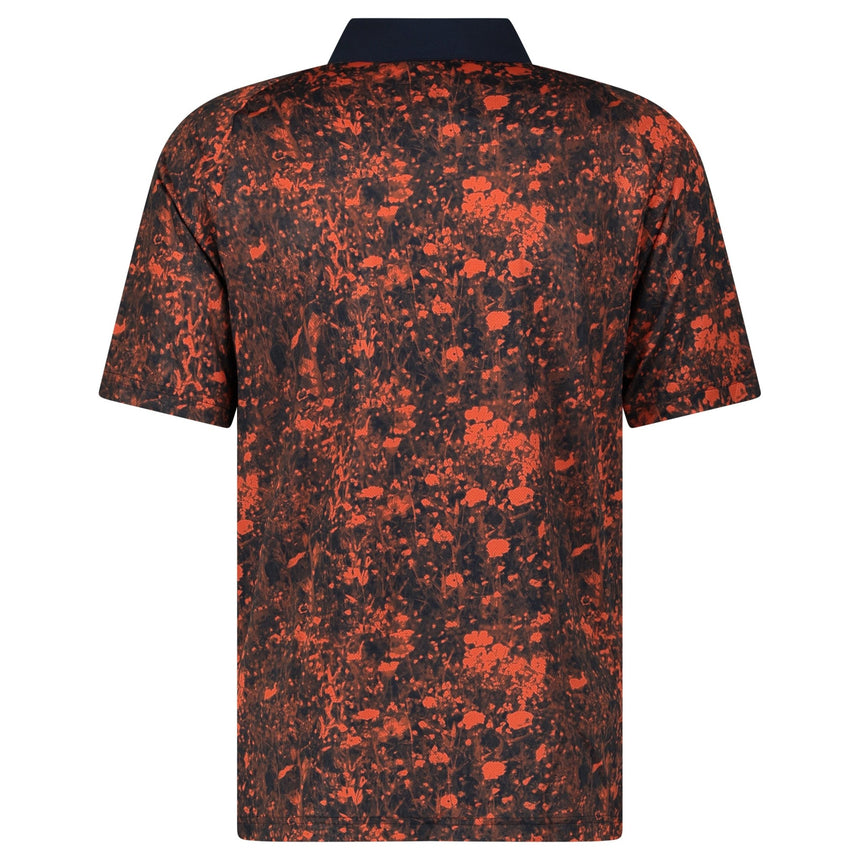 Adidas Mesh Print Golf Polo Shirt in Navy and Red - Boinclo - Outlet Sale Under Retail