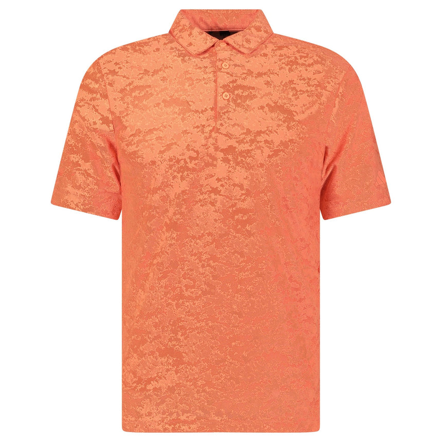 Adidas Textured Jacquard Golf Polo Shirt in Coral Fusion - Boinclo - Outlet Sale Under Retail