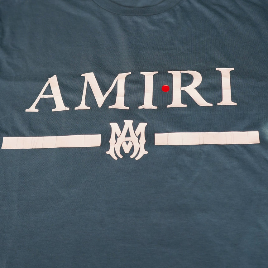 Amiri Ma Bar Logo T-Shirt Teal (Defect) - Boinclo - Outlet Sale Under Retail