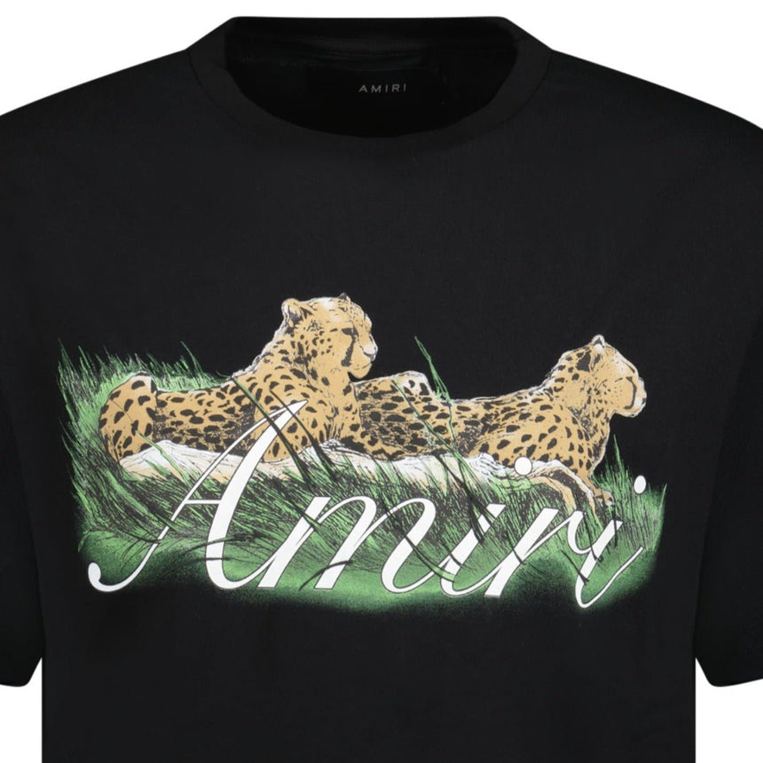 Amiri Cheetah Logo T - Shirt Black - Boinclo ltd - Outlet Sale Under Retail