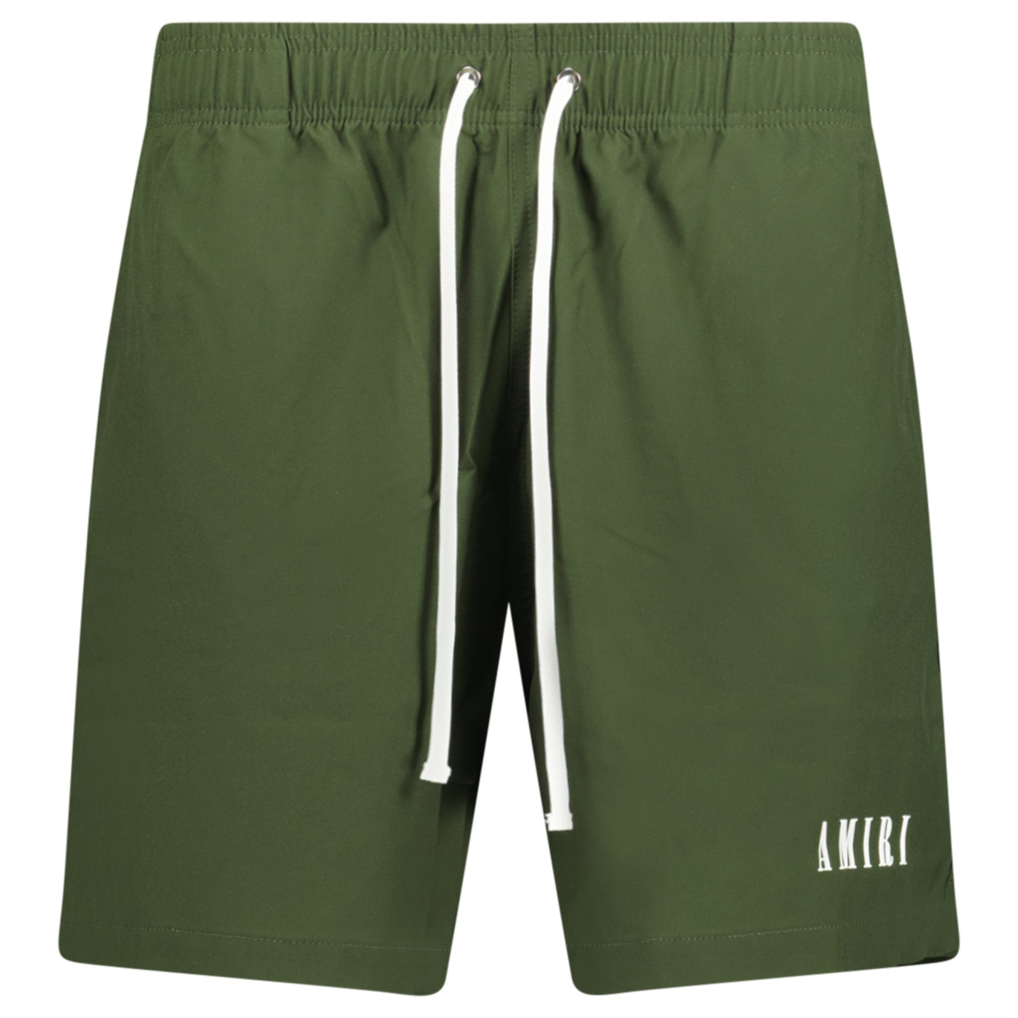 Color variation of Amiri Core Logo Drawstring Swim Shorts Olive Green