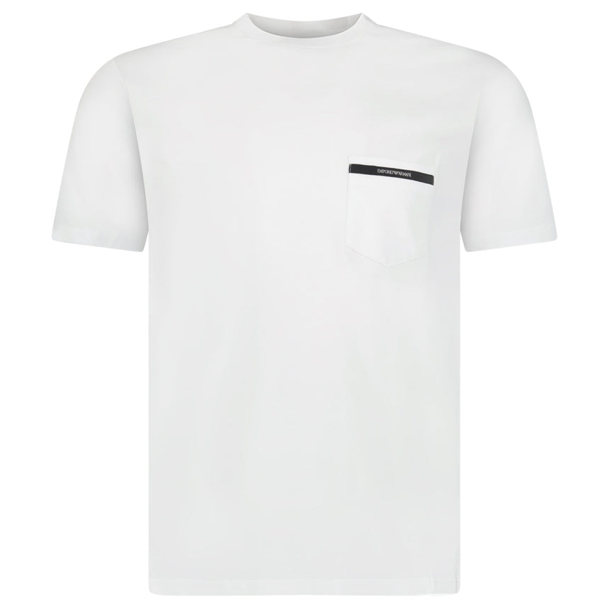 Armani Chest Pocket T-Shirt in White - Boinclo - Outlet Sale Under Retail