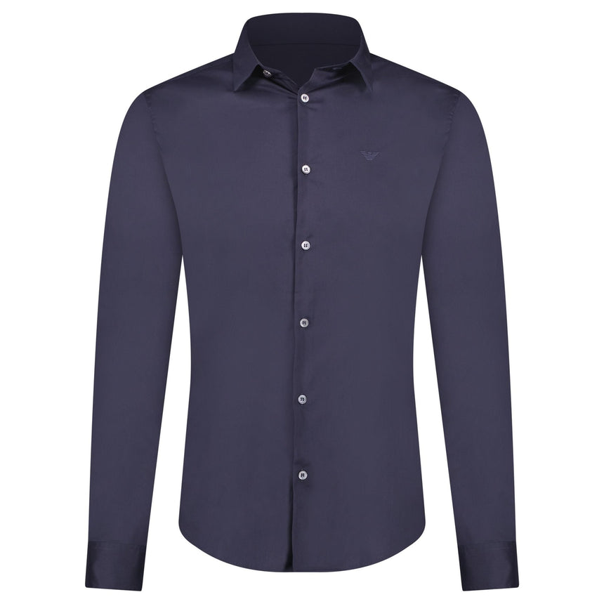 Armani Jeans Button - Up Long Sleeve Shirt Navy - Boinclo - Outlet Sale Under Retail