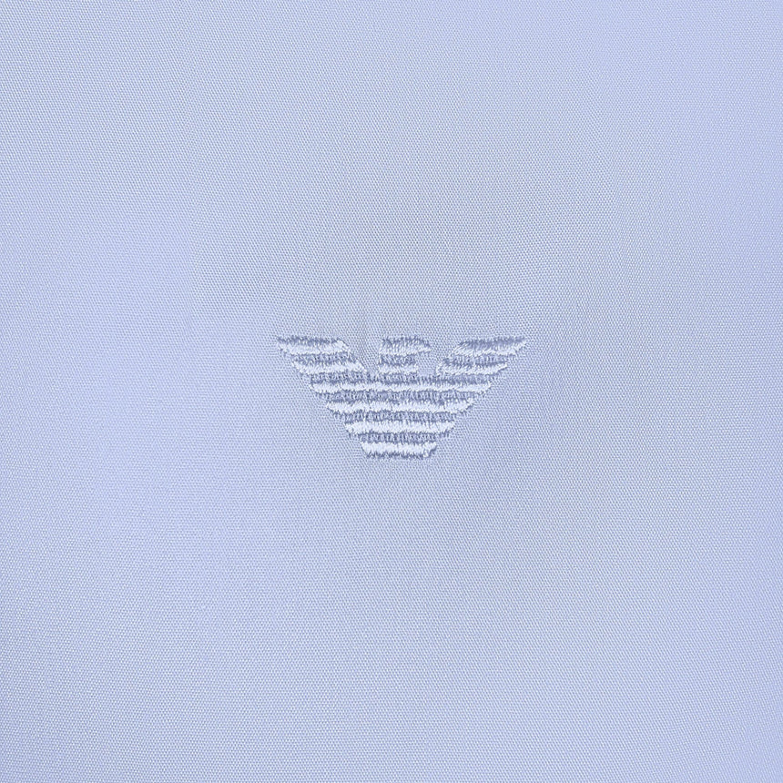 Armani Jeans Button - Up Short Sleeve Shirt Light Blue - Boinclo - Outlet Sale Under Retail