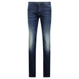 Armani Jeans J06 Slim Fit 5 Pocket Paint Splatter Jeans Blue - Boinclo - Outlet Sale Under Retail