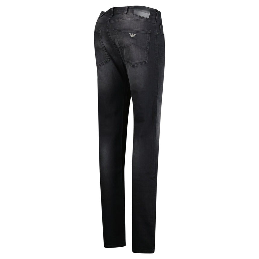 Armani Jeans J45 Regular Fit 5 Pocket Jeans Black - Boinclo - Outlet Sale Under Retail