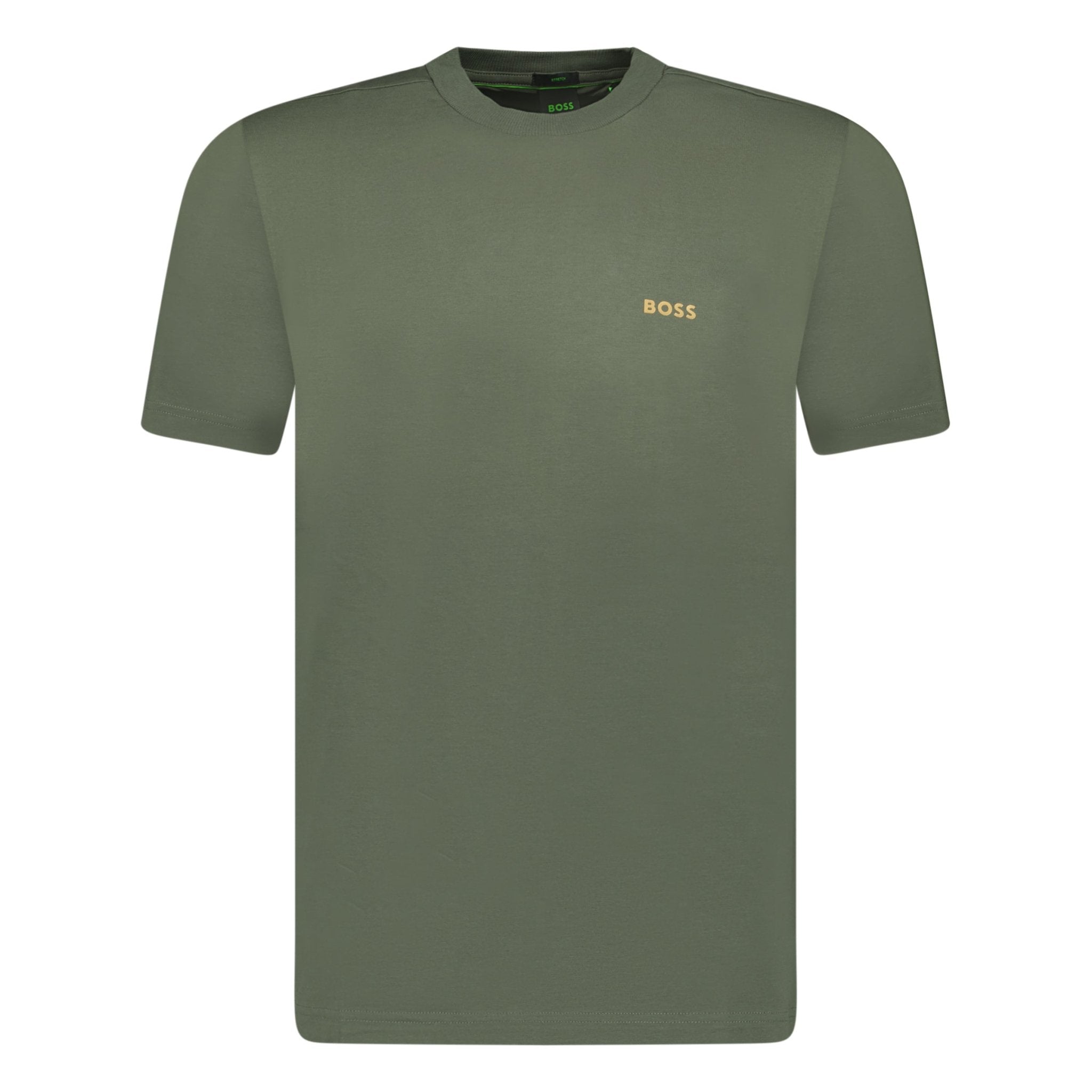 Color variation of Hugo Boss Active Gold Logo-Print T-Shirt Khaki