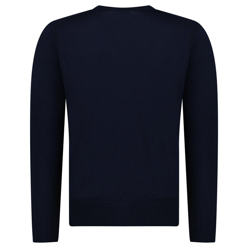 Boss Avac Crew Neck Knit Jumper in Navy - Boinclo - Outlet Sale Under Retail