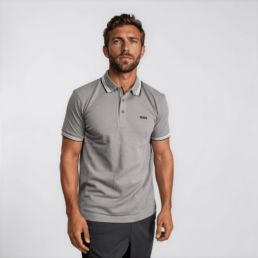 Boss Paddy Polo Shirt in Light Grey - Boinclo - Outlet Sale Under Retail