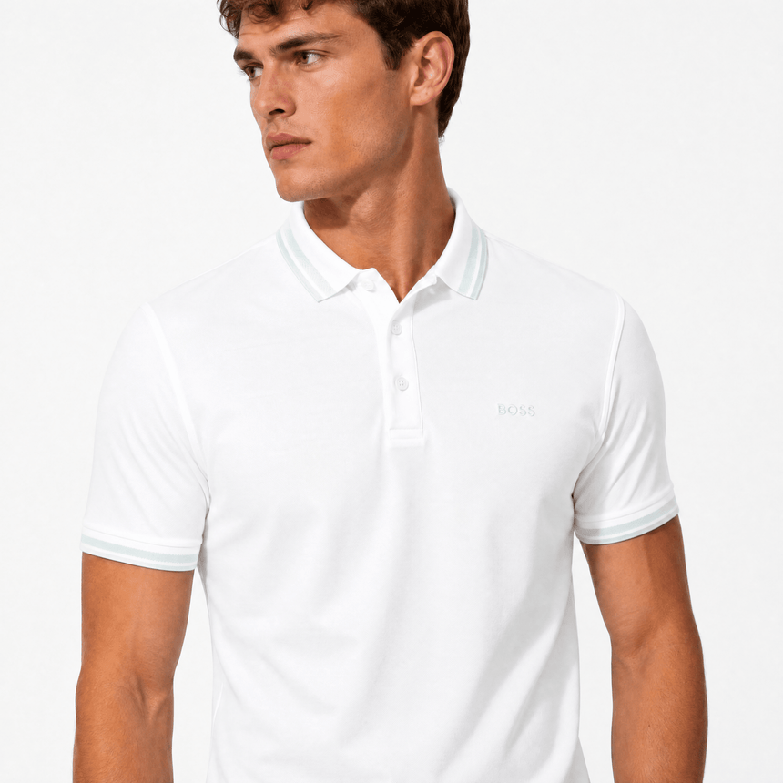 Boss Paddy Polo Shirt in Open White - Boinclo - Outlet Sale Under Retail