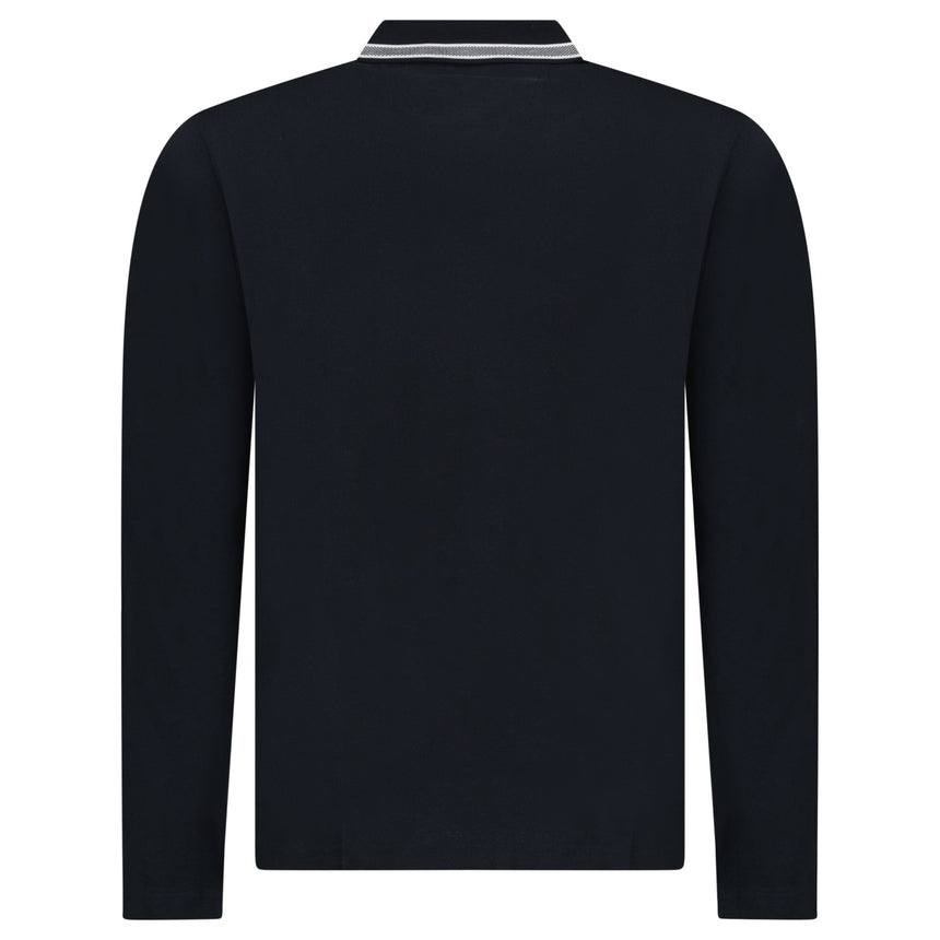 Boss Plisy Long Sleeve Polo Shirt in Dark Blue - Boinclo - Outlet Sale Under Retail