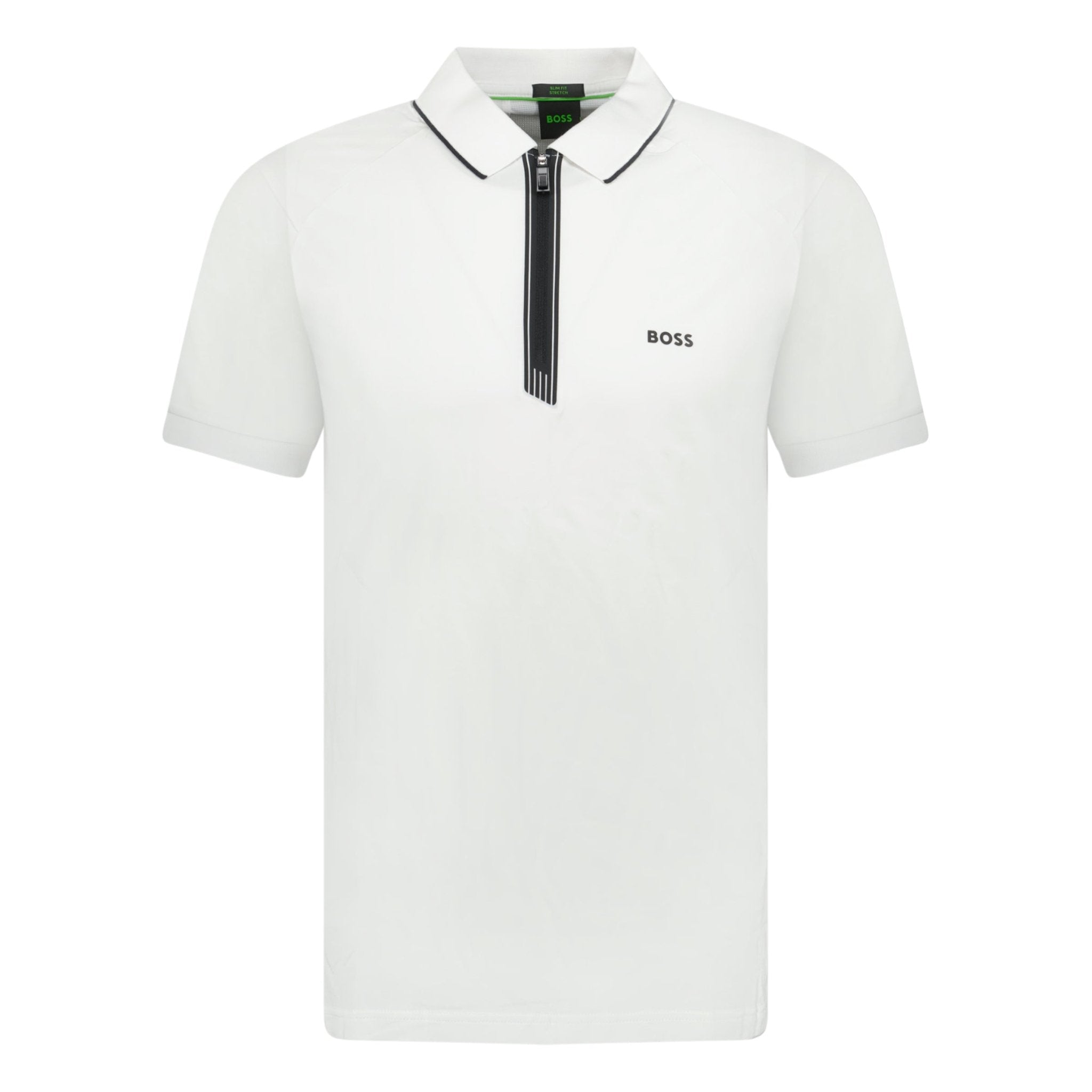 Color variation of Hugo Boss Stretch Slim-Fit Polo Shirt Zip Placket White