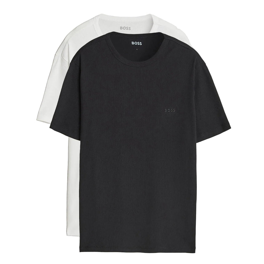 Boss Two-Pack Ribbed T-Shirts in White & Black - Boinclo - Outlet Sale Under Retail