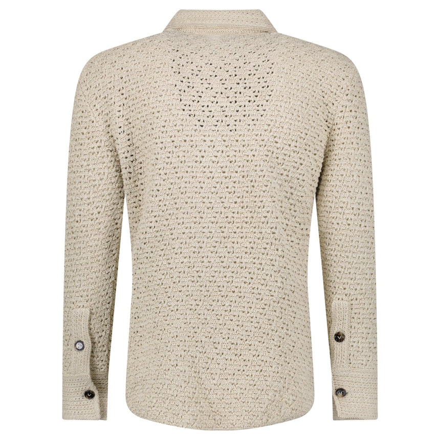 Bottega Veneta Cotton Crochet Shirt Beige - Boinclo - Outlet Sale Under Retail