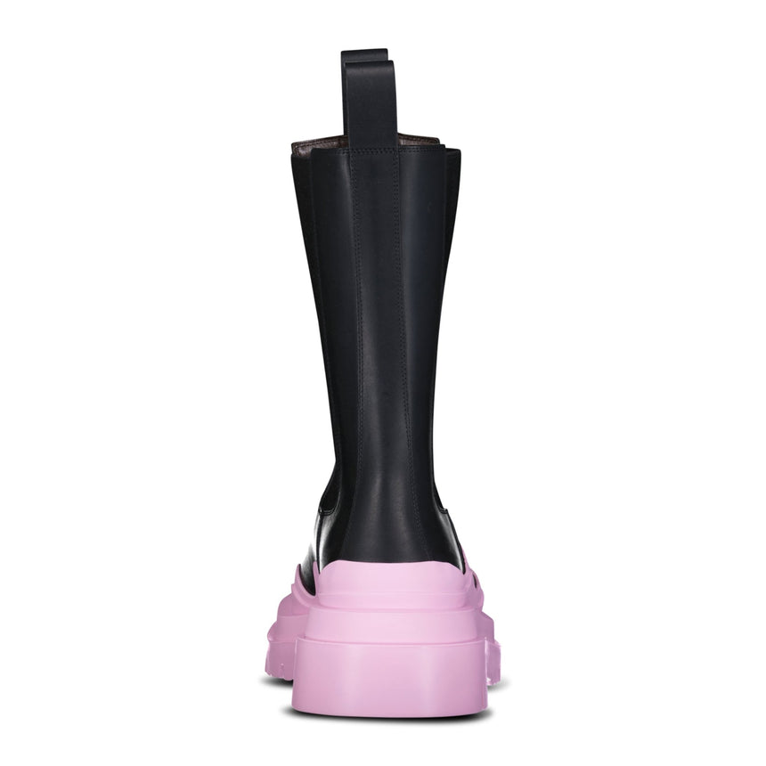 Bottega Veneta Tire Chelsea Boot in Black and Pink - Boinclo - Outlet Sale Under Retail