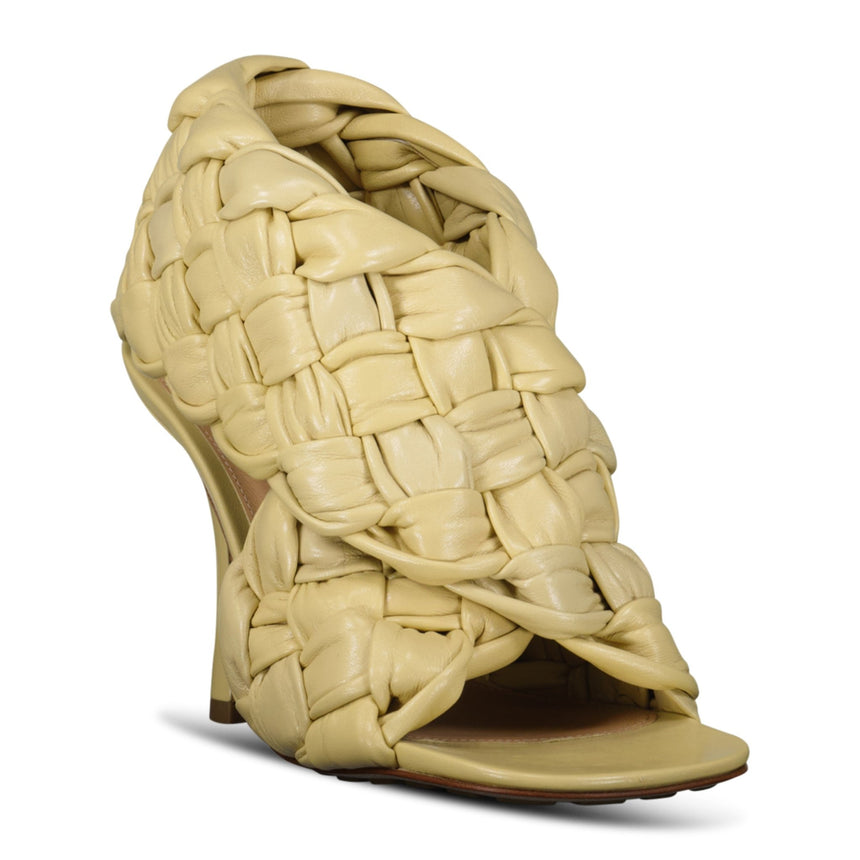 Bottega Veneta Woven Leather Mules in Beige - Boinclo - Outlet Sale Under Retail