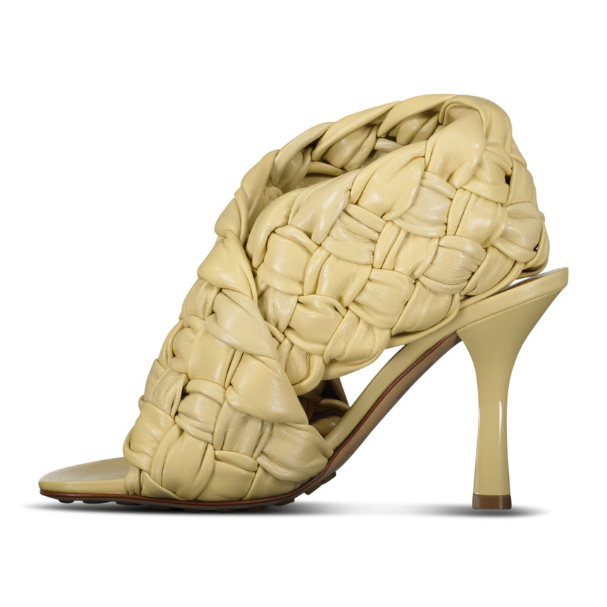 Bottega Veneta Woven Leather Mules in Beige - Boinclo - Outlet Sale Under Retail