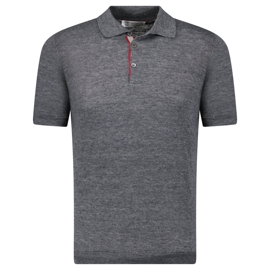 Brunello Cucinelli 3 Button Polo - Shirt Grey - Boinclo - Outlet Sale Under Retail