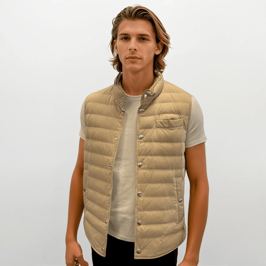 Brunello Cucinelli Button - Up Down Gilet Beige - Boinclo - Outlet Sale Under Retail