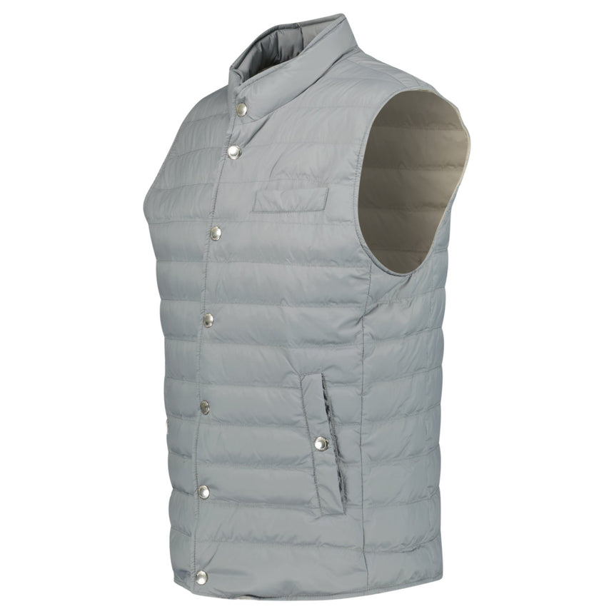 Brunello Cucinelli Button - Up Down Gilet Grey - Boinclo - Outlet Sale Under Retail