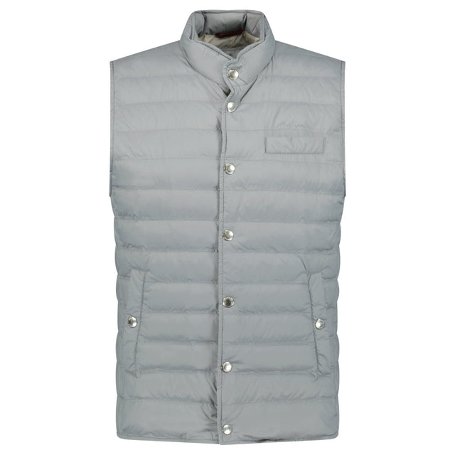 Brunello Cucinelli Button - Up Down Gilet Grey - Boinclo - Outlet Sale Under Retail
