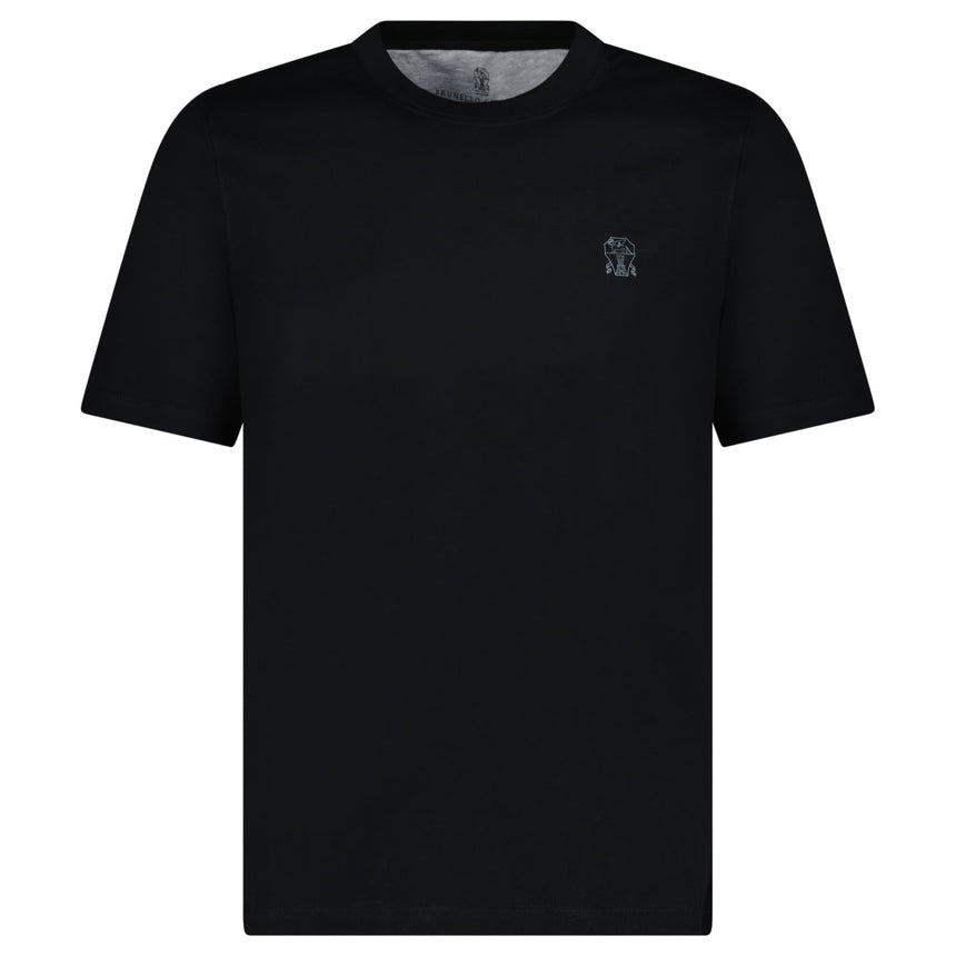 Brunello Cucinelli Cotton Jersey T-Shirt in Black - Boinclo - Outlet Sale Under Retail