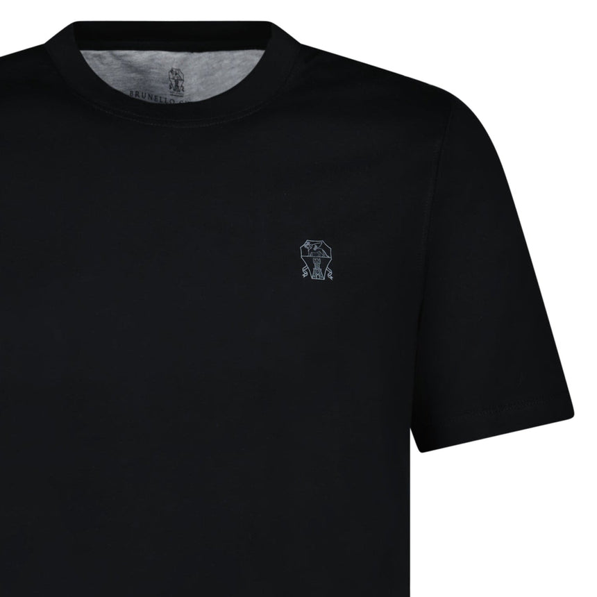 Brunello Cucinelli Cotton Jersey T-Shirt in Black - Boinclo - Outlet Sale Under Retail