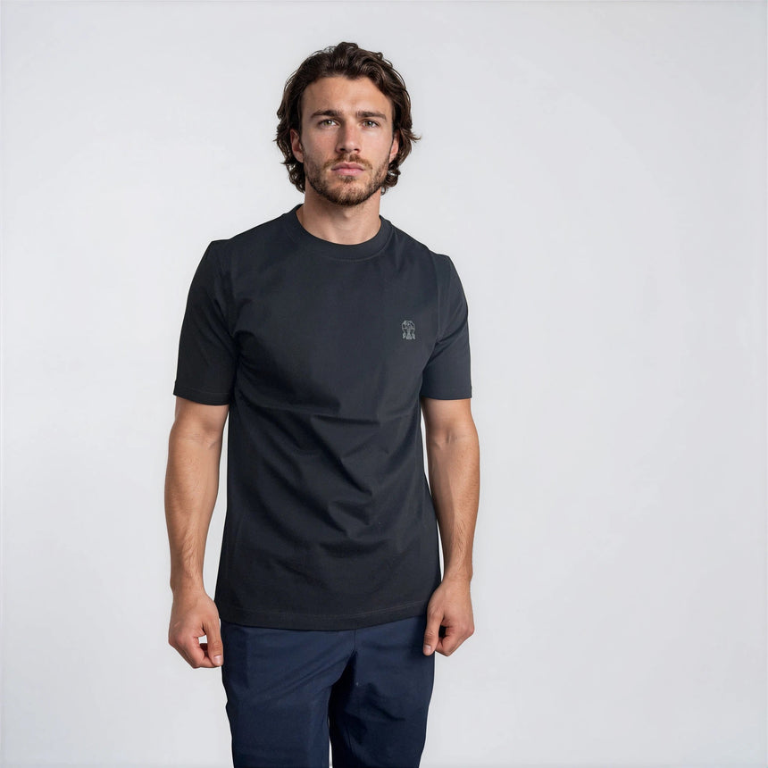 Brunello Cucinelli Cotton Jersey T-Shirt in Black - Boinclo - Outlet Sale Under Retail