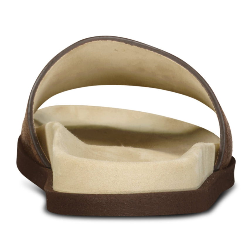 Brunello Cucinelli Suede - Strap Flat Sandals in Brown - Boinclo - Outlet Sale Under Retail