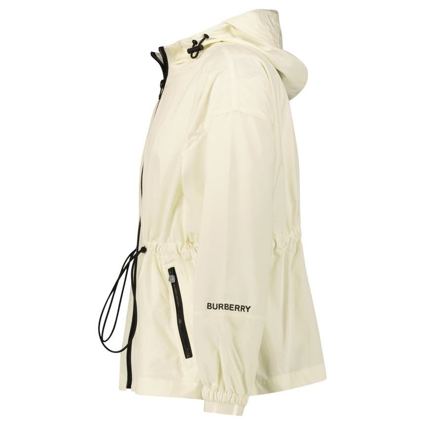 Burberry 'Birley' Check Hooded Rain Jacket Vanilla - Boinclo - Outlet Sale Under Retail