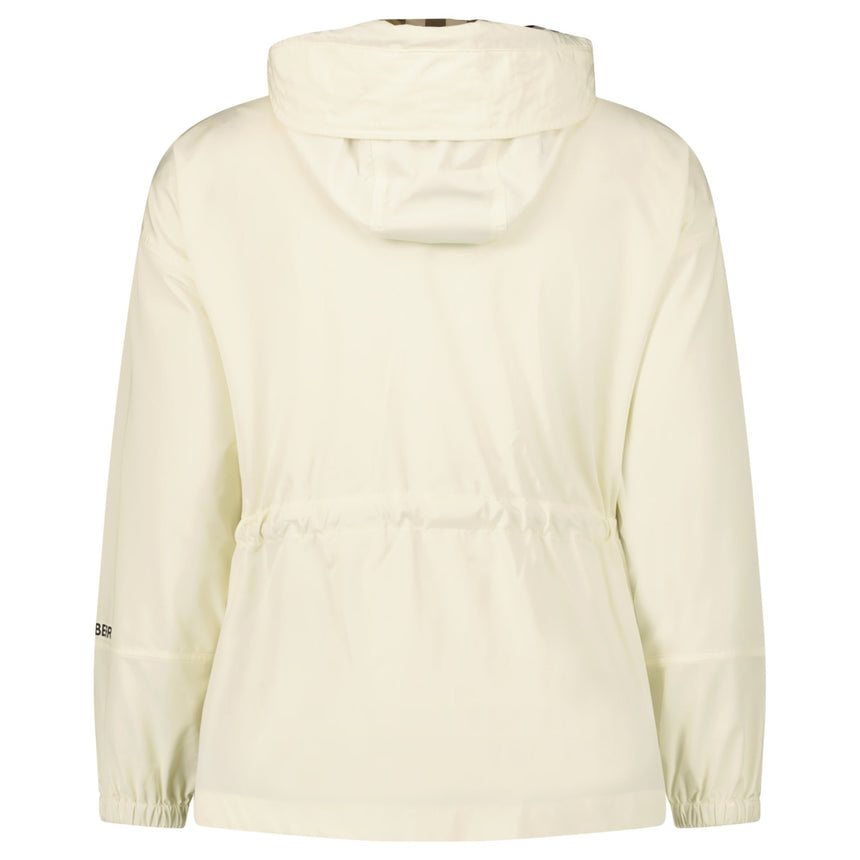Burberry 'Birley' Check Hooded Rain Jacket Vanilla - Boinclo - Outlet Sale Under Retail