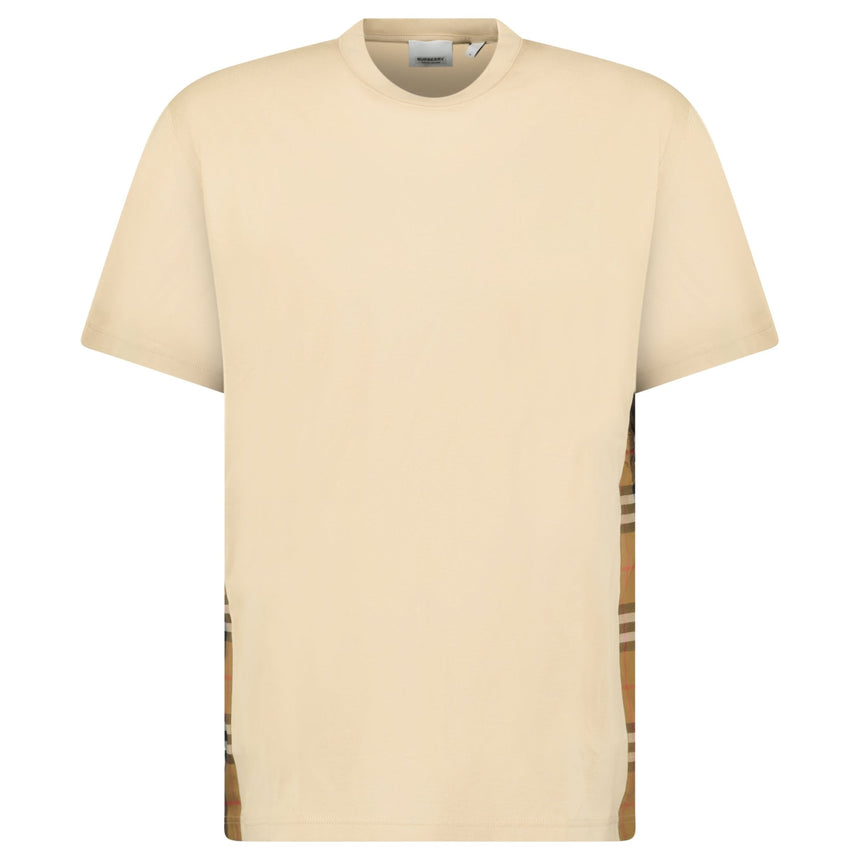 Burberry 'Caris' Check Hem T-Shirt Soft Fawn - Boinclo - Outlet Sale Under Retail