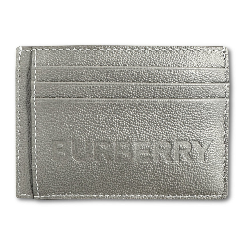 Burberry 'Chase' Leather Card Holder With Money Clip Grey - Boinclo - Outlet Sale Under Retail